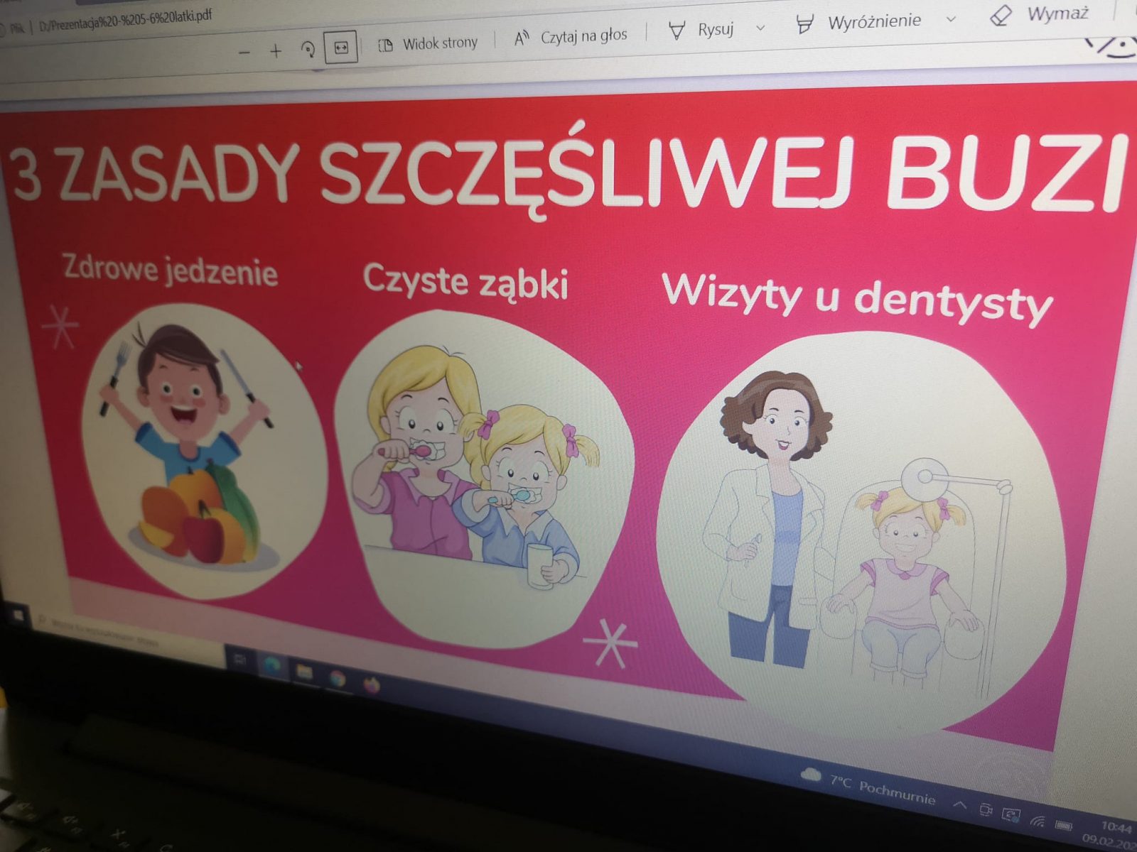 grafika 3 zasady szczęśliwej buzi